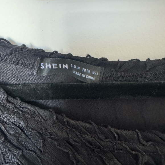 Black Asymmetrical Neck Cut Out Crop Top - Picture 7 of 7